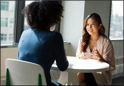 women working in a meeting